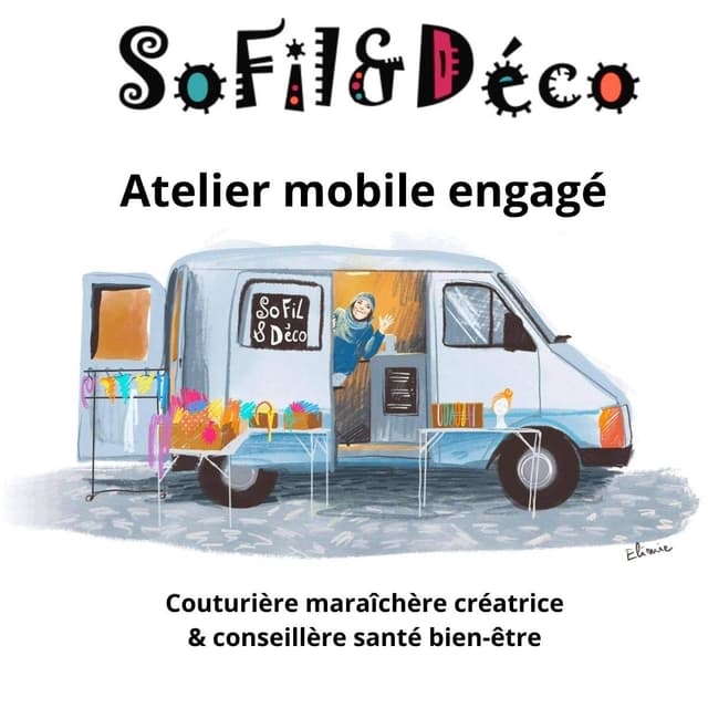 Atelier de couture mobile
Retouches sur les marchés & créations engagées